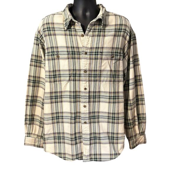 Eddie Bauer Outdoor Outfitters Men's Size XL Heavy Cotton Plaid Button Up Shirt - Picture 1 of 5